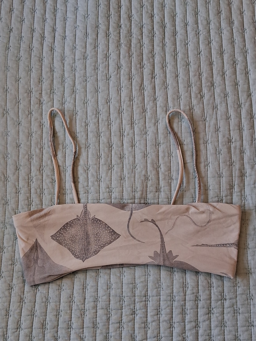 Boys + Arrows Hezeus Bikini Top Manta Ray Print